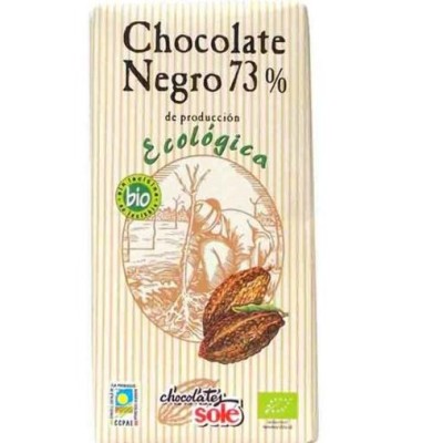 CHOCOLATE NEGRO 73  SOLE 100 g BIO