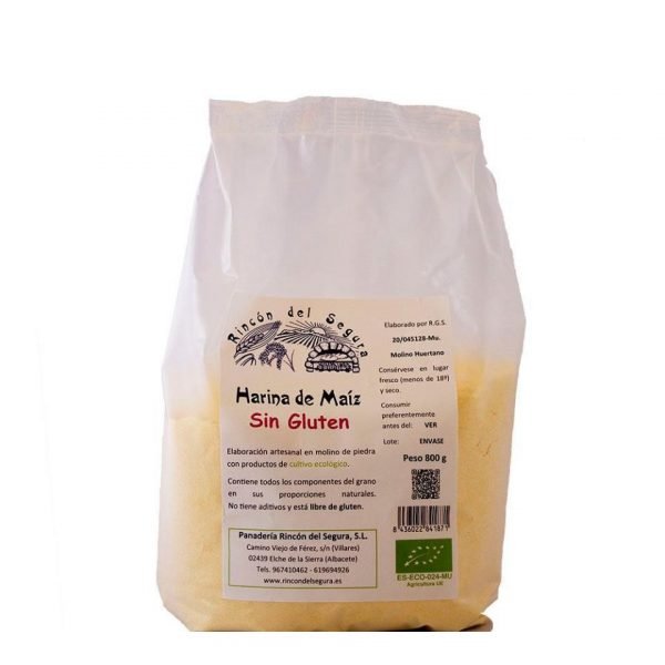 HARINA MAÍZ INTEGRAL SIN GLUTEN  BIO 800 gr